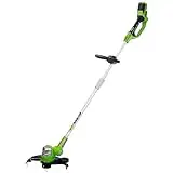 Greenworks G24LT30M Cordless Strimmer Lawn Edger with Wheel for...