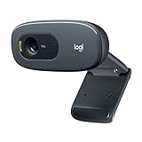 Logitech C270 HD Webcam, HD 720p/30fps, Widescreen HD Video...
