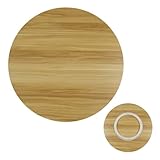 Bamboo Wood Lazy Susan Turntable Rotating Serving Plate for...