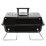 George Foreman On-The-Go Portable Charcoal BBQ, Sturdy Foldable...