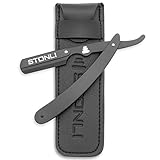 STONLI® Cut Throat Razors - Straight Razor with Matte Black...