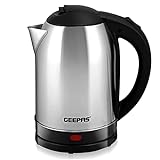 Geepas Electric Kettle, 1500W | Stainless Steel Cordless Kettle |...