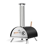 BURNHARD Nero Stainless Steel Outdoor Pizza Oven with Pizza Scoop...