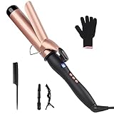 Curling Wand Curling Tongs, Large Barrel Curling Iron with...