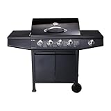 CosmoGrill Original 5 Gas Burner 4+1 Garden Grill, Steel Warming...