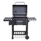 CosmoGrill Outdoor XL Smoker Barbecue Charcoal Portable BBQ with...