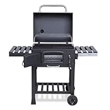 CosmoGrill Outdoor XL Smoker Barbecue Charcoal Portable BBQ...