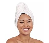 Aquis Microfiber Hair Towel, Waffle, White (19 x 39-Inches) by...