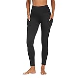 FOTOCITI Gym Leggings for Women with Pockets Black High Waisted...