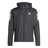 adidas Men's Own the Run Jacket, Black/White pocket, M