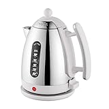 Dualit Lite Kettle - 1.5L Jug Kettle - Polished with Gloss White,...