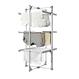 3 Tier Electric Clothes Airer - Deluxe Folding Heated Clothes...