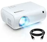 Mini Projector, ClokoWe White Portable Home Movie Projector with...