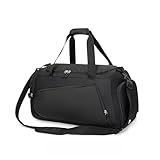 Waterproof Gym Bag Duffle Bag with Wet Pockets and Shoe...