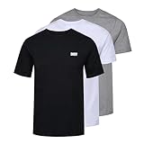 DKNY Men's Giants T-Shirt, Black/White/Grey, L (Pack of 3)