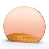 REACHER Wood Wake Up Light Alarm Clock, Sunrise Simulation,...