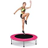 GYMAX 38” Mini Trampoline, Foldable Fitness Exercise Rebounder,...