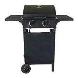 Charles Bentley Deluxe Auto Ignition 2 Burner Gas BBQ Grill Steel...