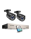 ZOSI 8CH 1080P Home CCTV Security Camera System with AI Human...