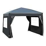Outsunny 3 x 3 m Garden Pop Up Gazebo, Wedding Party Tent...