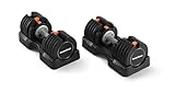 NordicTrack 25 kg Select-a-weight Dumbbell Pair, Black