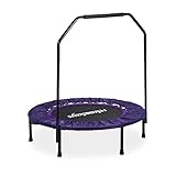 Relaxdays Folding Indoor Trampoline with Handle, HxWxD: 113 x 102...