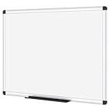 VIZ-PRO Magnetic Whiteboard Silver Aluminium Frame, W90xH60CM