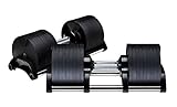 2x 32KG Adjustable Dumbbells Pair Solid Steel SilverBack Weight...