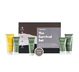 ManCave Survival Gift Set, 6 Natural Grooming Essentials, For Men...