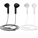 2 Pack Earphones, In-Ear Headphones Wired Earbuds, Noise...