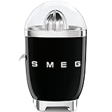 Smeg CJF11BLUK Citrus Juicer, Aluminium, 70 W, Black