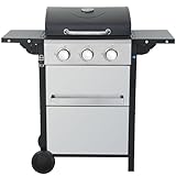 Woodland Grill 3-Burner Gas BBQ with Built-In Thermometer -...