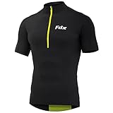 FDX Men’s Cycling Jersey - Half Zipped, Half Sleeves, Summer...