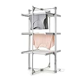 Dry:Soon Mini 3-Tier Heated Clothes Airer – Foldable Heated...