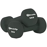 BodyRip 5kg Pair Neoprene Dumbbells | Hexagonal, Anti-Rolling |...