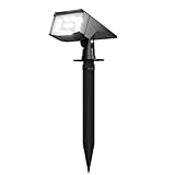 FLOWood Solar Spot Lights Outdoor 1 Pack, 50LED Dusk-to-Dawn...