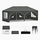 WOLTU Pop-up Gazebo, Gazebo with Sides 3m x 6m, Folding Event...