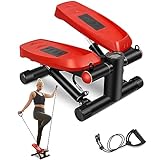Steppers for Exercise, Stair Stepper with Resistance Bands, Mini...