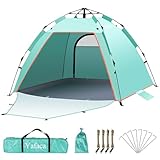 Yafaca Pop Up Beach Tent, 1-3 Person Automatic Extra Large UV 50+...