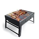 BBQ Barbecue Grill, Portable Folding Charcoal Barbecue Desk...