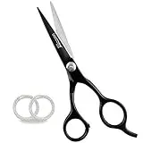 Professional Hairdressing Scissors Deep Black 6.0 Inch Hair...
