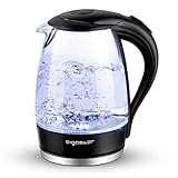 Aigostar Adam 30KHH - Glass Water Kettle with LED Lighting, 2200...