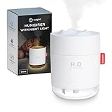 CUQOO 500ml Humidifier for Bedroom with Night Light - 2 Mist...