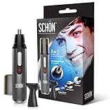 SCHON Nose Hair Trimmer - Hair Trimmer Stainless Steel...