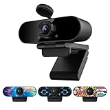 Smilodon 1080P HD Webcam, Pro, with 110° Wide Angle, Privacy...