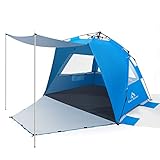 Brace Master Pop Up Beach Tent with Awning, Easy Setup Beach...