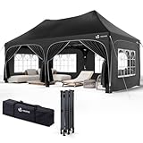 VOUNOT 3mx6m Pop Up Gazebo with 6 Removable Sidewalls & 6 Weight...