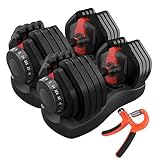 HAKENO 2x24kg/40kg Adjustable Dumbbell 15 Weight in 1 with Fast...