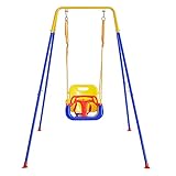 FUNLIO 3-in-1 Swing Set for Toddler with 4 Sandbags, Heavy-Duty...