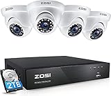 ZOSI Ultra HD 4K Outdoor Security Camera System, 4 Channel H.265+...